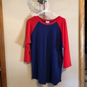 Blue and red LulaRoe randy size large like new